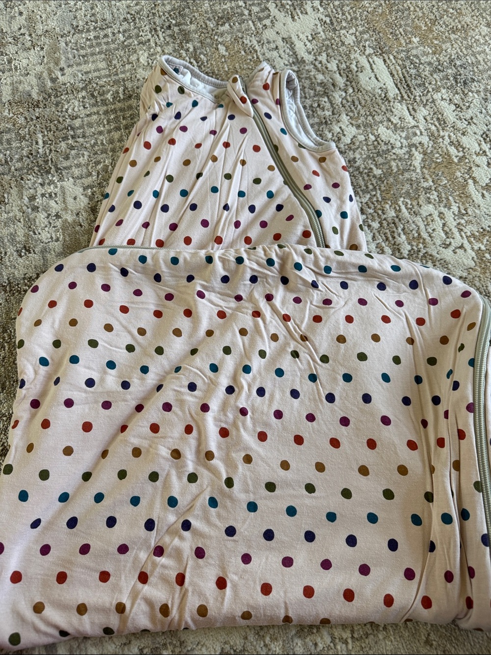 Kyte BABY Cream Polka Dot Sleep Sack - L